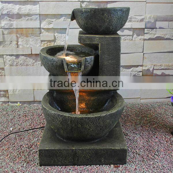 Three Tiered Outdoor Garden Led Fountain