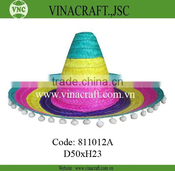 Mexican sombrero straw hat bamboo hat