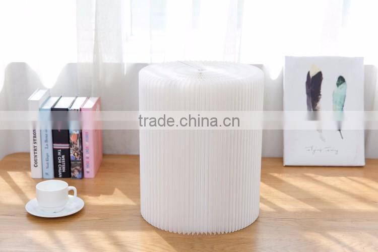 portable flexible paper stool expanding paper chair with felt pad waterproof white