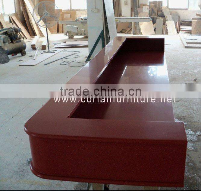 countertop solid surface material with designed edge