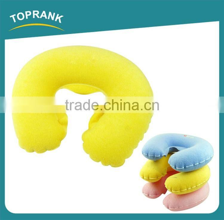 Toprank Hot Sale Comfortable Printing Air Filled Neck Support Baby Nursing Pillow Child Inflatable Travel Neck Pillow