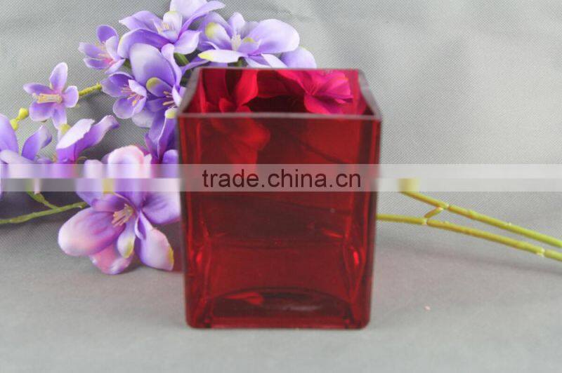 Beautiful clear glass vase with heart design