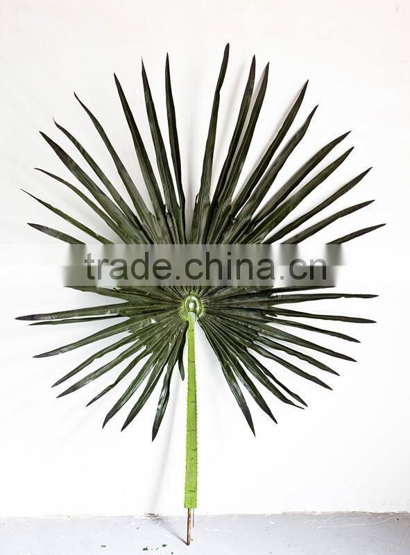 SJZZY artificial coconut palm tree leaves , high for 240 cm plastic palm tree leaves