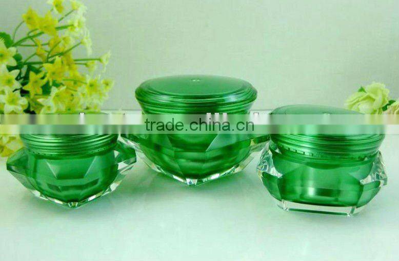 round empty cosmetic plastic jar