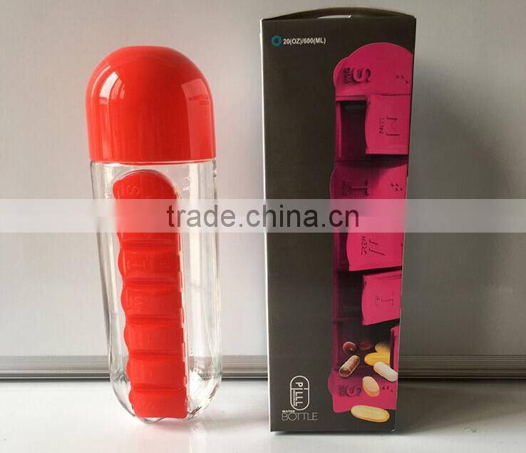 Hotsell Plastic 7 days pill box with water bottle