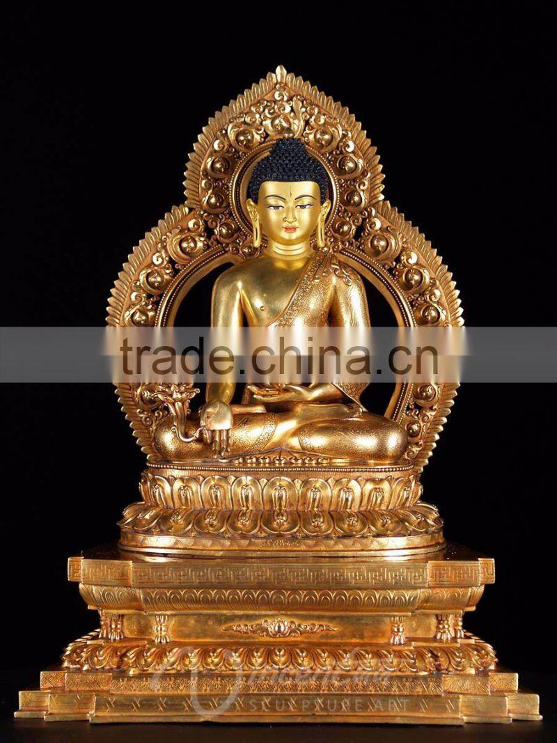 Asia fengshui indoor zen garden metal crafts bronze budha statue for sale