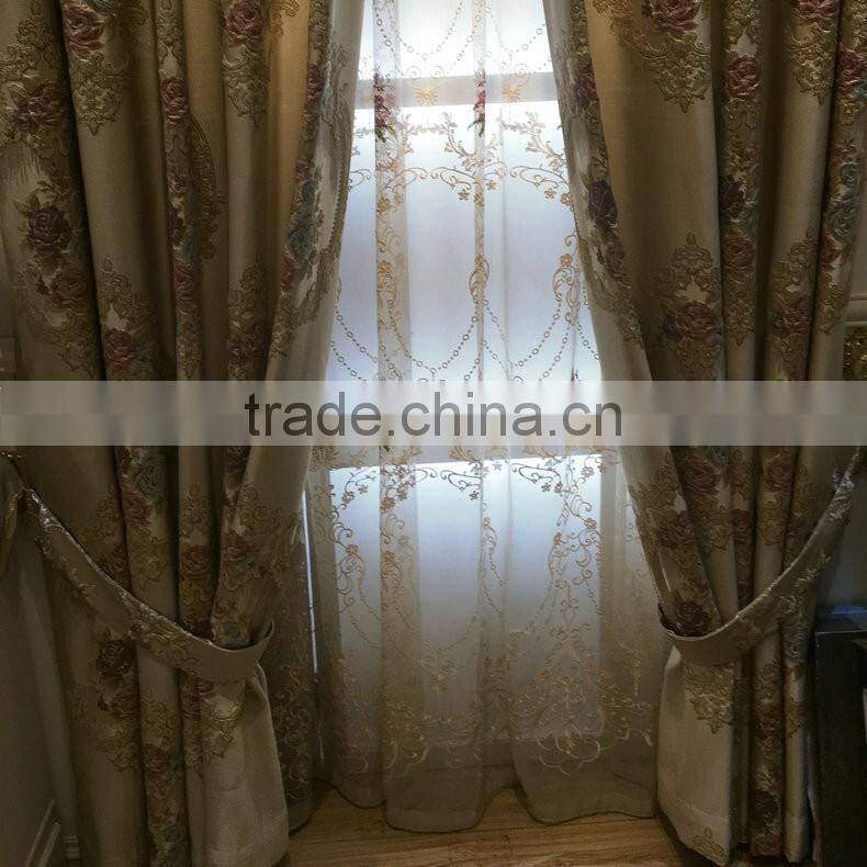 p-8637 European window shade purple curtain fabric bedroom living room floor floating curtains customized curtain fabric
