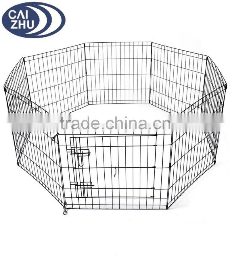 24" 30" 36" 42" 48" Dog Playpen Metal Wire Crate Pet Puppy Fence Exercise Cage