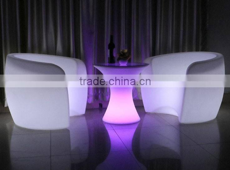 comfortable glowing cup shape chair with led light