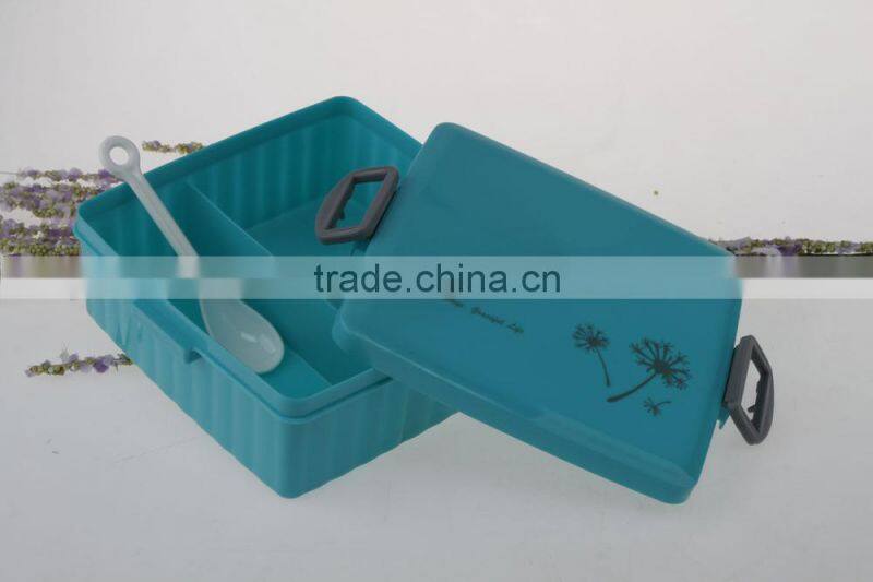 2017 New Design Cheap Customized LOGO Plastic Food Lunch Box