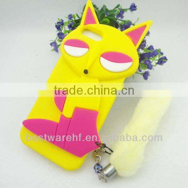 Custom silicone rubber mobile phone bag, cellphone case for apple iphone 5 5s