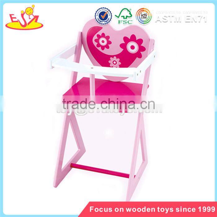 Wholesale pink cute kids wooden doll swing toy interesting toddler wooden doll swing toy W08F023