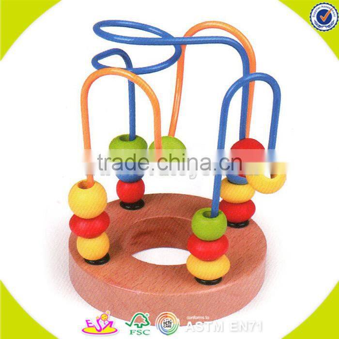 wholesale baby wooden cube beads toy, high quality kids wooden cube beads toy, hottest wooden cube beads toy W11B058
