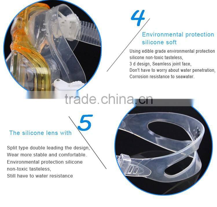 Black Low voulme, four windown diving masks, diving goggles and professional diving glasses(MK-701)