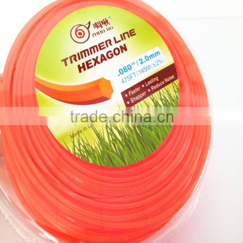 Famous brand zhoujiu hexagon trimmer line ,welcome to buy