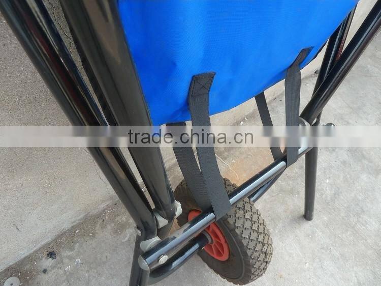 2016 hot selling folding fabric wheelbarrow used for lightweight stuff