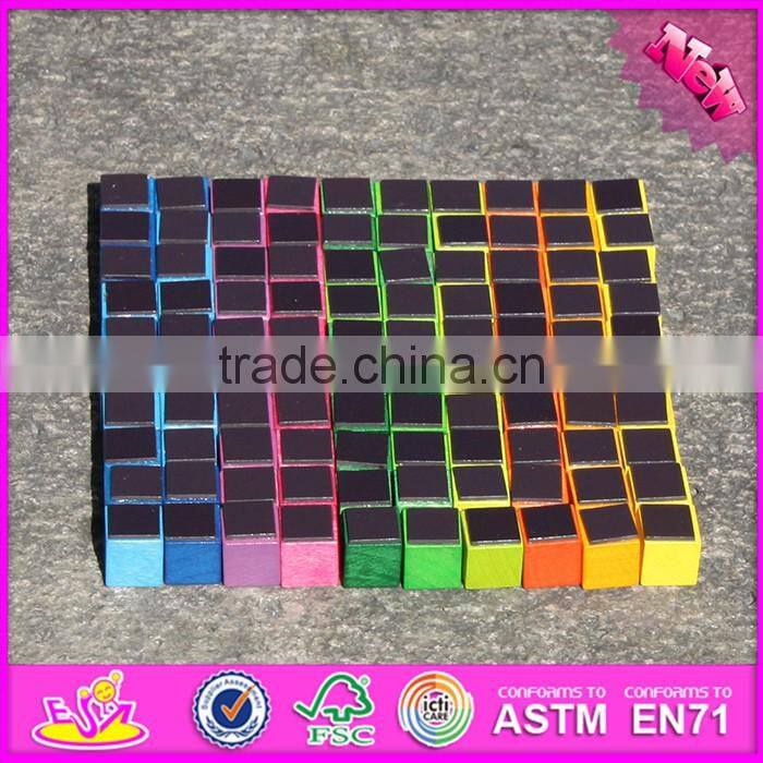 2017 new design 100 pieces educational magnetic wooden building blocks for toddlers W13A118