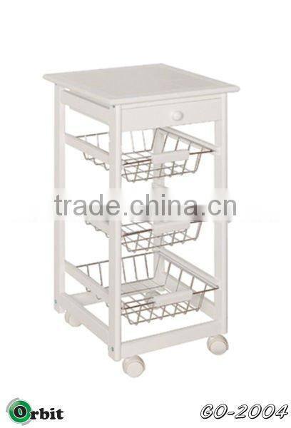 Wooden kitchen cart