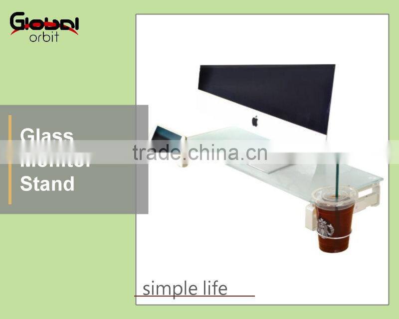 Tempered Glass Engabced And Refined Universal Monitor Laptop Stand Multimedia