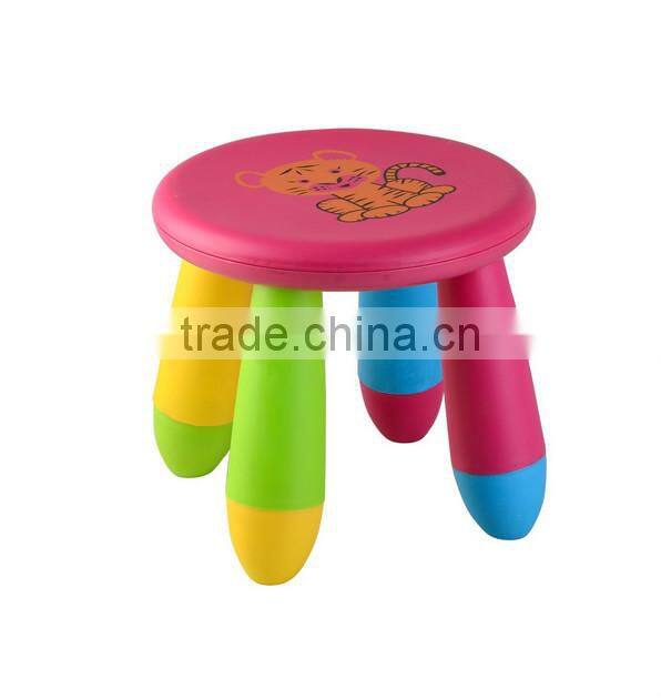 wholesale baby high quality printing cartoon cat ez folding plastic stool