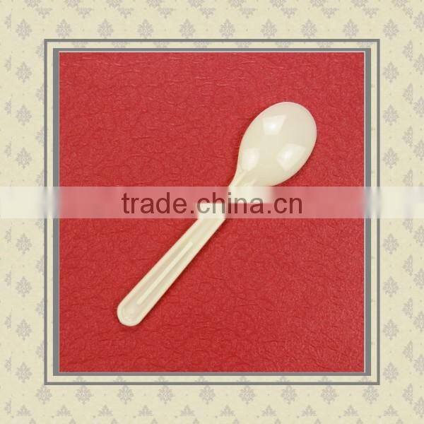 Customized your own food grade PP plastic disposable ice cream clear white plastic spoons manufacturer