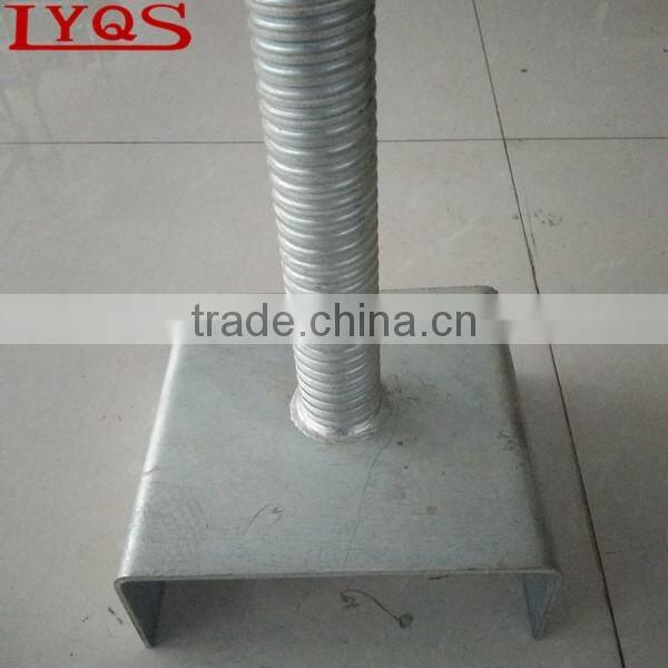 Scaffolding adjustable U-head jack support