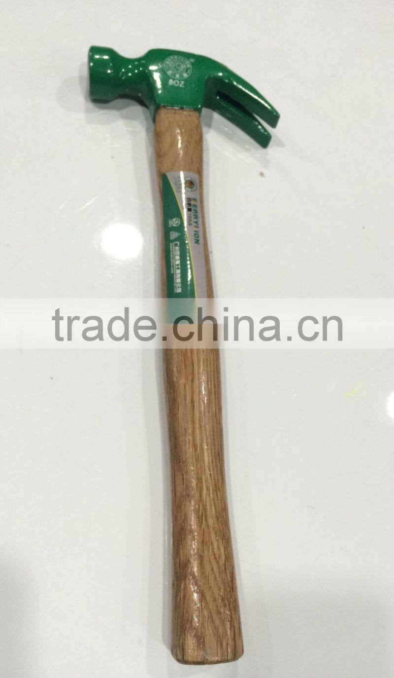 Berrylion 0.25-0.5kg Claw Hammer Forged Finished Claw Hammer with Wooden Handle