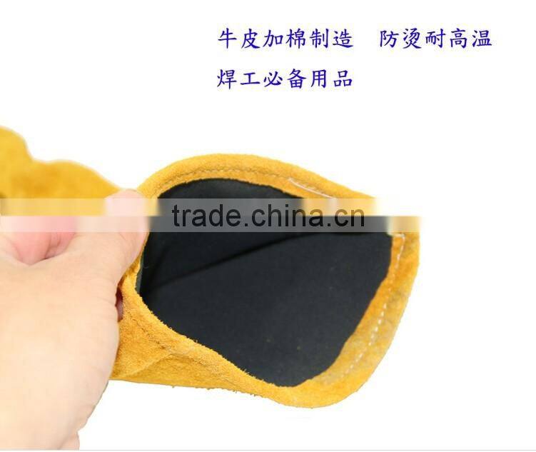 Berrylion long type industrial leather welding hand gloves