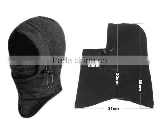 Fashion Autumn/winter Unique Fleece 6 in 1 Hood Face Swat Ski Mask Hats Skiing Cap Scarf