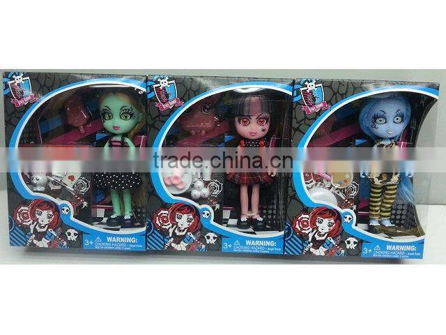 6.5" LOVELY FASHION DOLL, 2 ASST