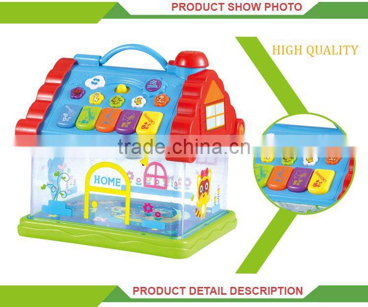 Wholesale house shape cartoon mobile phone baby dream toys