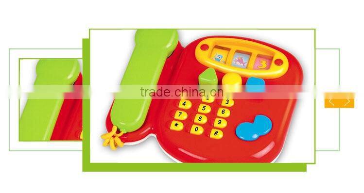 Newest product cartoon musical mobile phone toy for baby