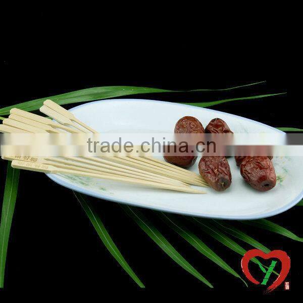 natural bamboo barbecue meat skewers with handle