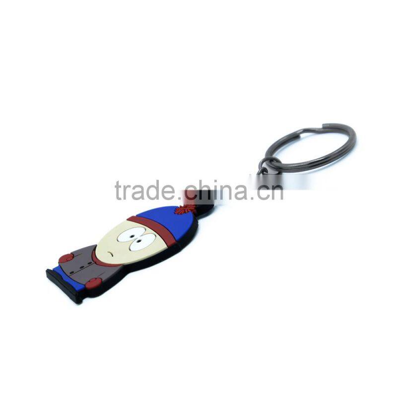Wholesale shenzhen factory 3D custom Promotional gift keychains soft pvc silicone keychain keyring gift