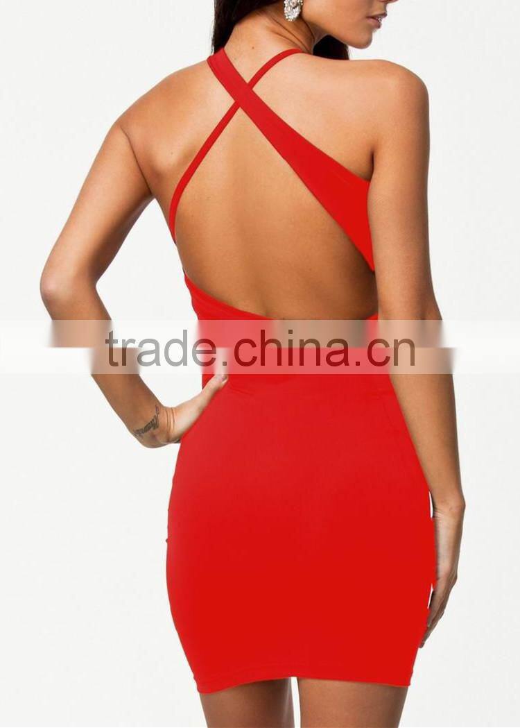 Women Summer Cocktail Dress Sexy Party Off-shoulder Backless Mini Dress