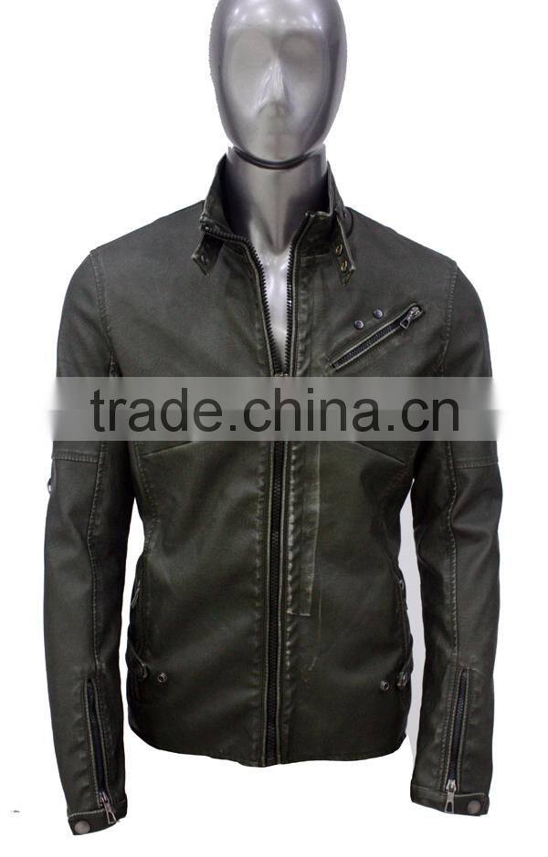 ALIKE man outdoor jacket pu wash jacket