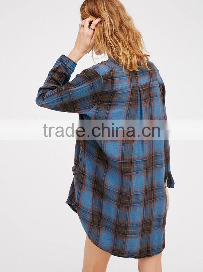plain vintage sexy school girl plaid long sleeve party wear lady shirt dress manufacturer stays brand designs elastic custom