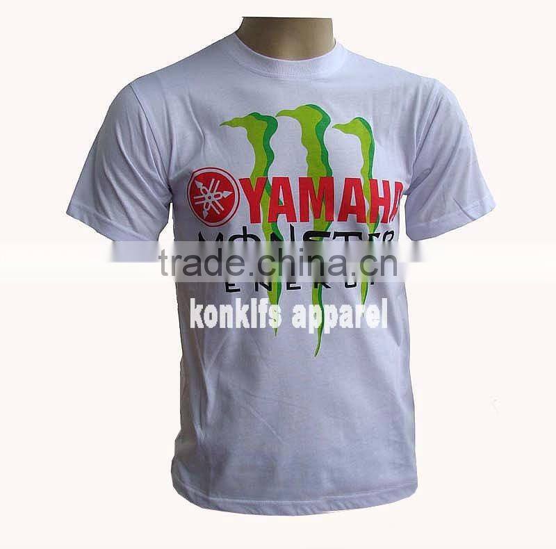 printing man cotton racing tshirt made in factory