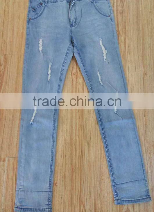 GZY jeans 2017 jeans for men narrow bottom jeans