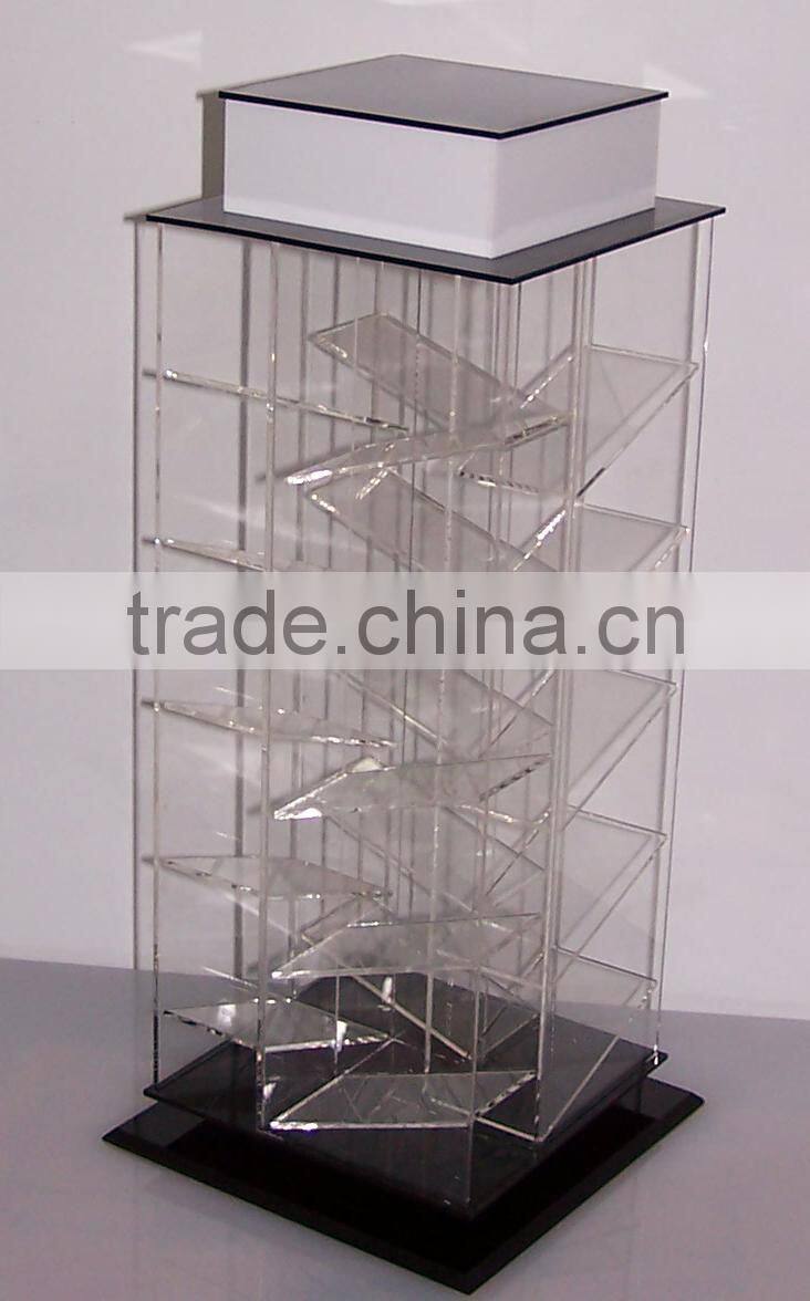 An counter top rotating acrylic lipstick holder arcylic nail kit