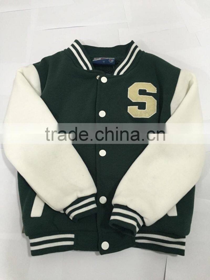 Custom Kids coat boys winter bomber varsity jacket