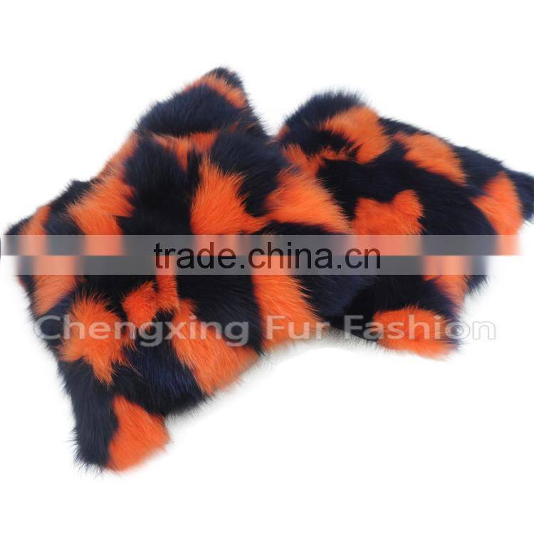 CX-D-33E Real Fox Fur Decorative Throw Pillow Case Plain Cushion Pillow Cover