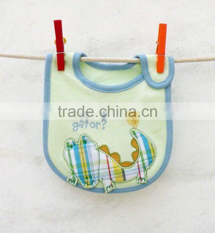baby clothing cute emobroidered waterproof bibs for baby