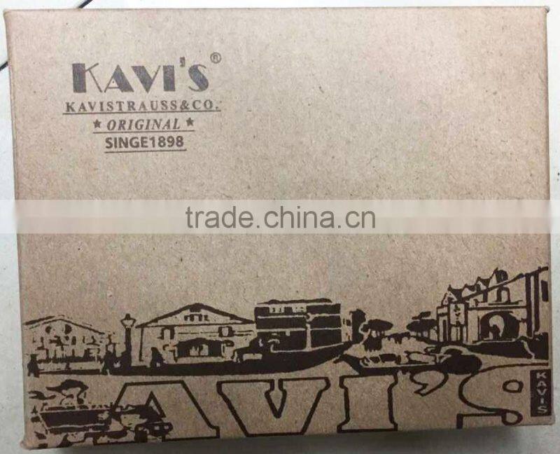 Fashion Golden supplier latest man real leather fold wallet