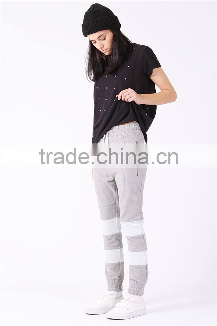 Latest style skinny sport joggers women in trousers and stockings