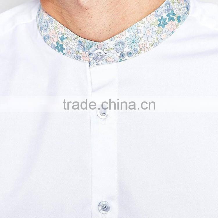 Reclaimed Vintage Smart Custom Shirt With Grandad Collar