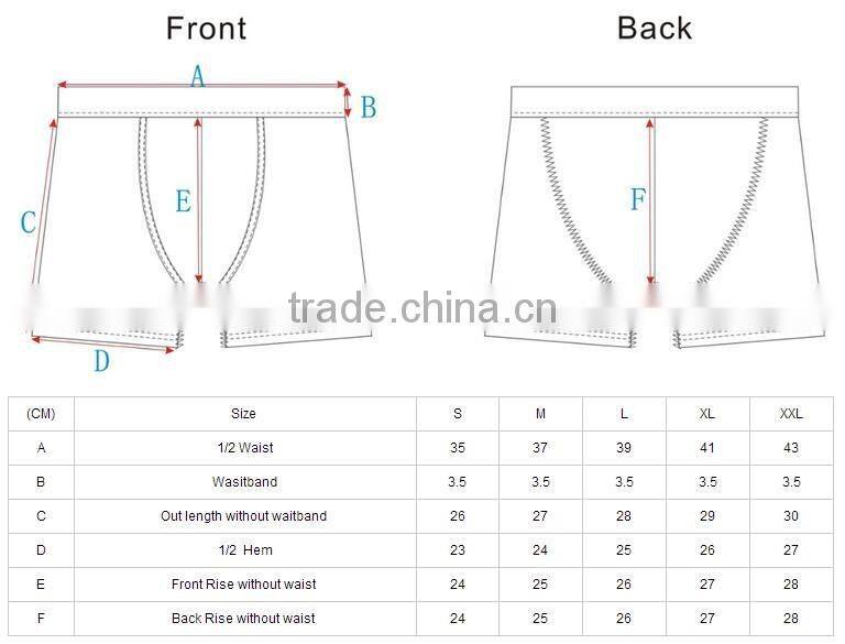 Plain Stripe Printed Cotton Spandex Mens Boxer Briefs Underwear