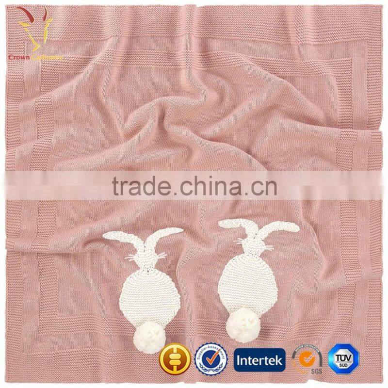 Cute Rabbit Design Soft Baby Fleece Blanket,Baby Blankets Wholesale