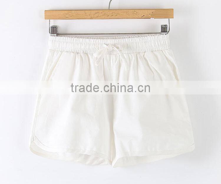 2016 OEM wholesale custom linen/cotton blank sweat shorts