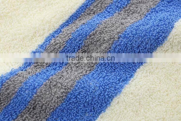 Dobby border emboridered logo yarn color dyed sports towel